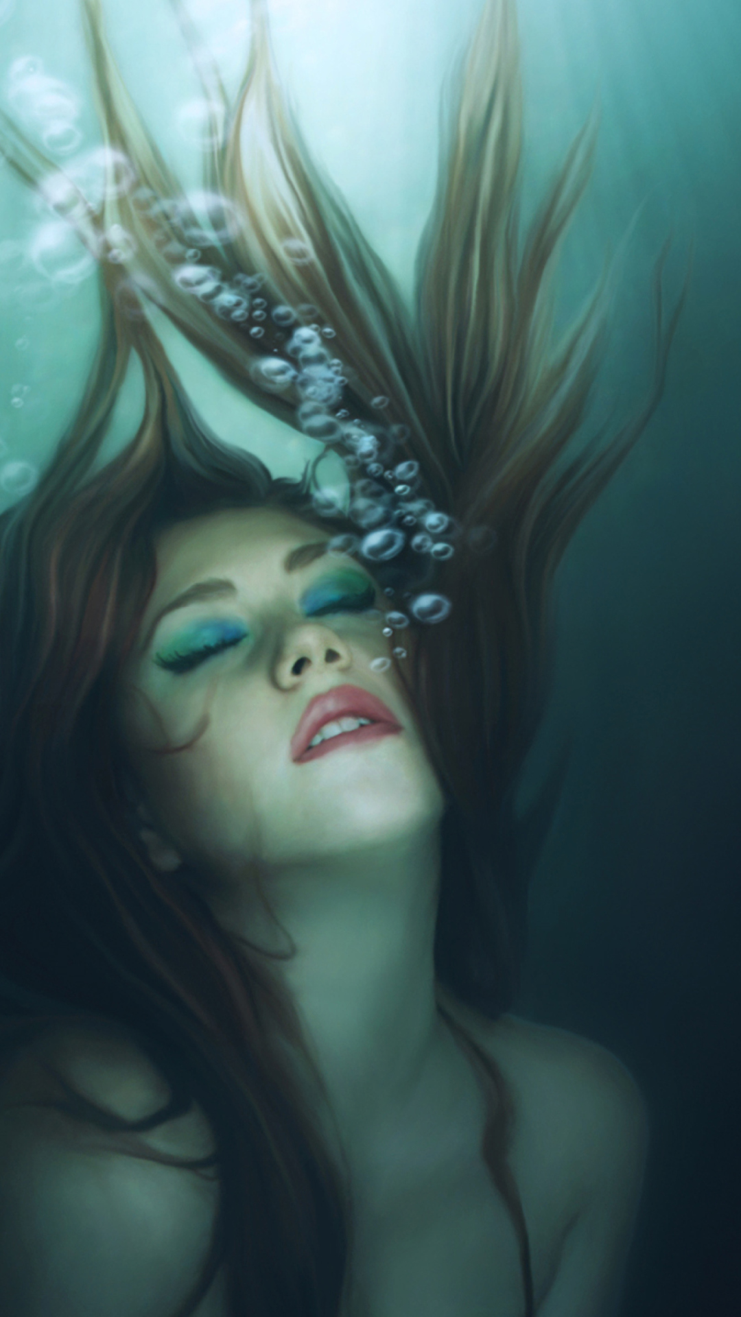 Девушка в воде портрет
