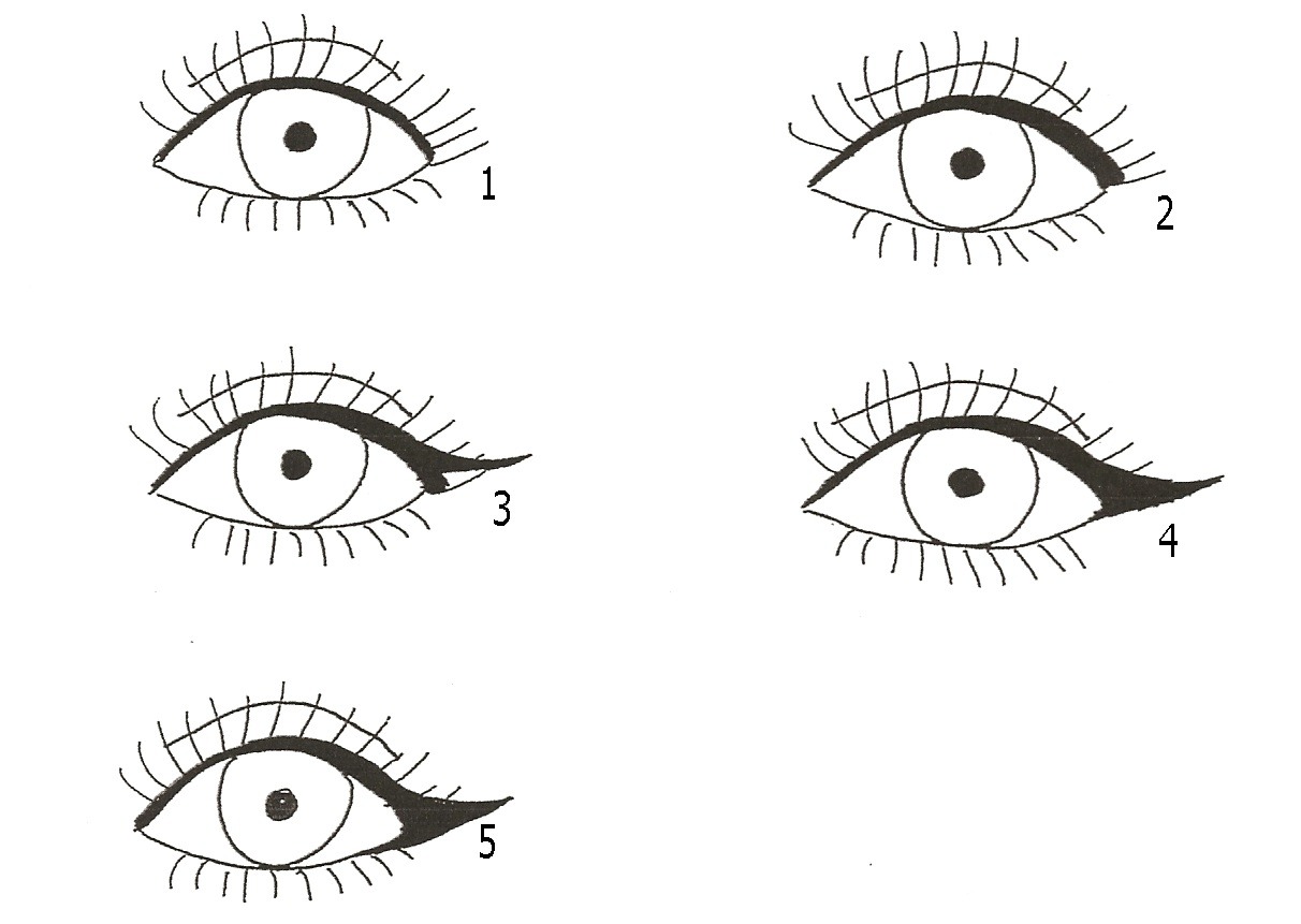 Эскизы стрелок для глаз